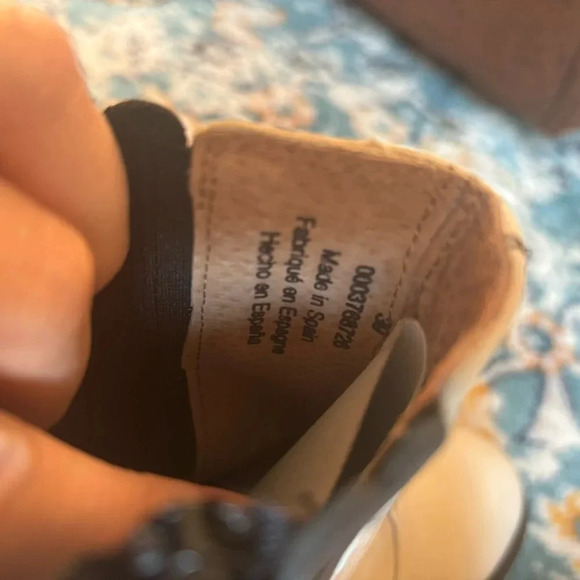 Free People Cream and Black Heeled Boots - Picture 7 of 14